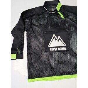 (#2) First Down Sport Mash Long Sleeve Pullover Size Men's Medium Black